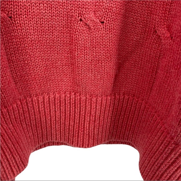 Talbots Mens Pima Cotton Crewneck Sweater Size Large Coral Orange - Picture 14 of 16